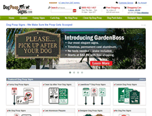 Tablet Screenshot of dogpoopsigns.com